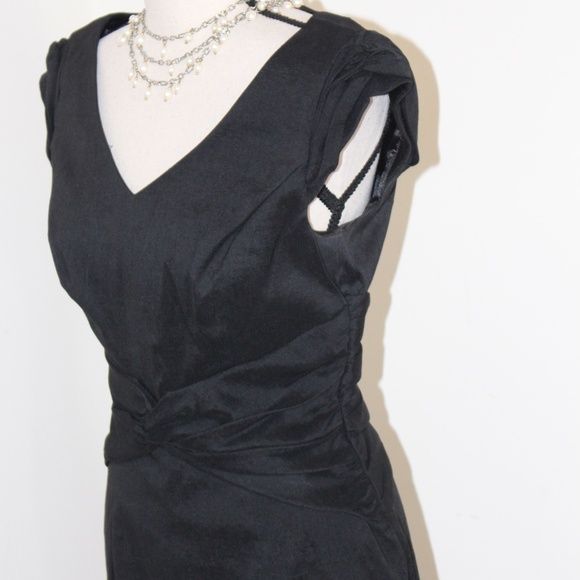 White House Black Market, Taffeta Sheath Cocktail dress with knot at waistline - Picture 4 of 12